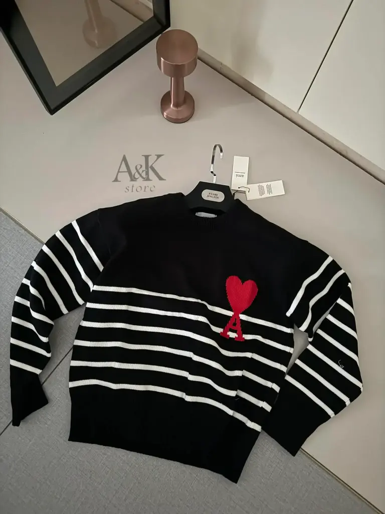 Ami Paris Unisexe rayée Noir 