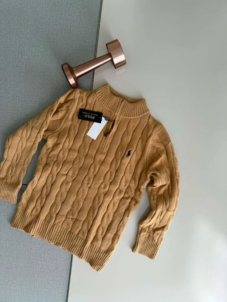 Triko Ralph Lauren Zip Biege 