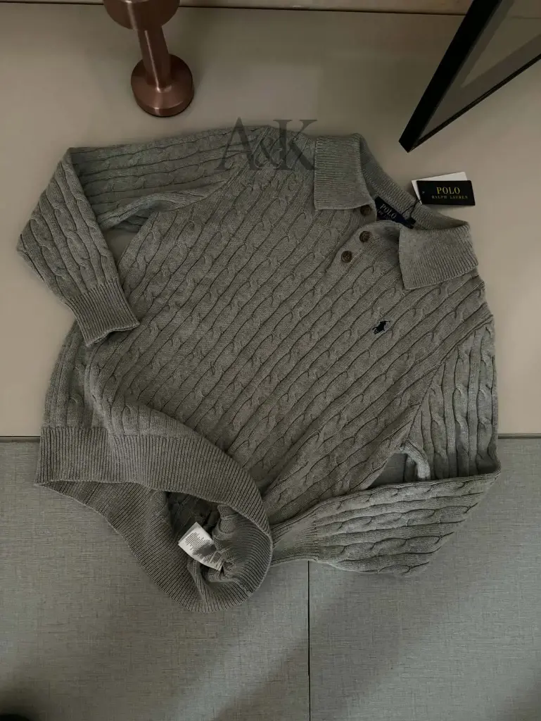 triko polo ralph gris