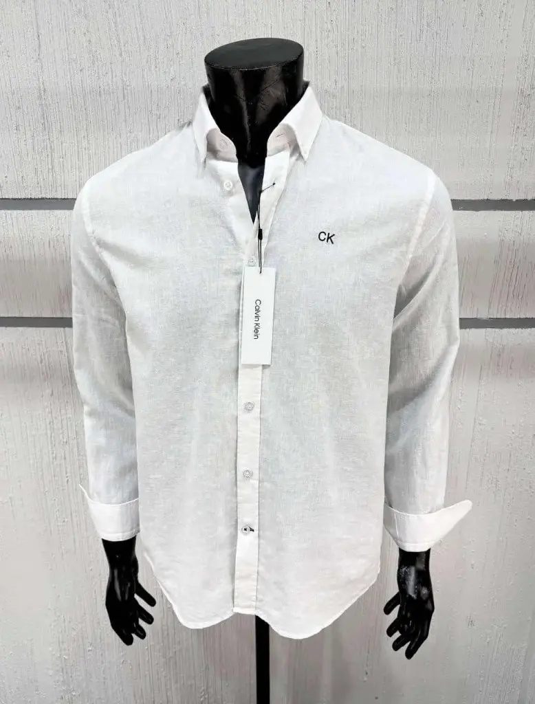 Chemise en lin CK blanc