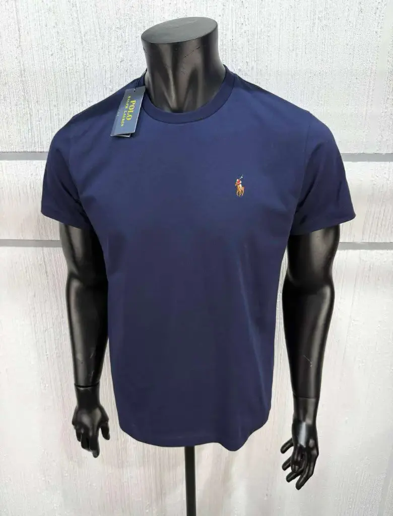 T-shirt Custom Slim Fit en coton doux bleu