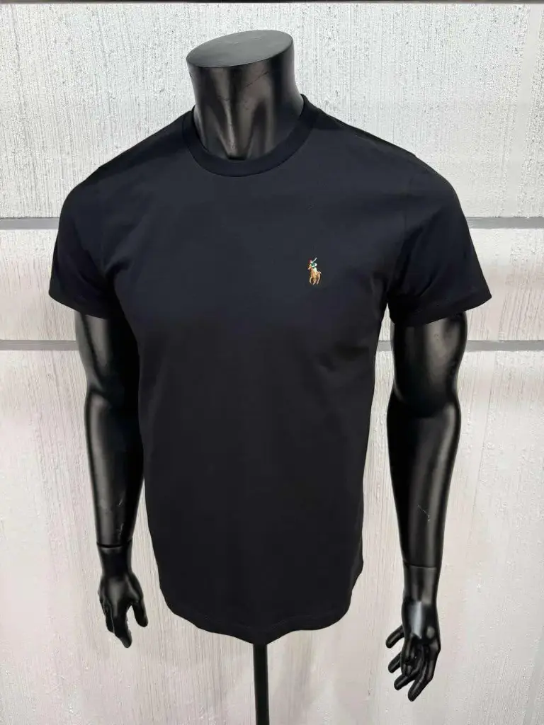 T-shirt Custom Slim Fit en coton doux noir