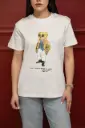 T-shirt polo Bear Blanc femme