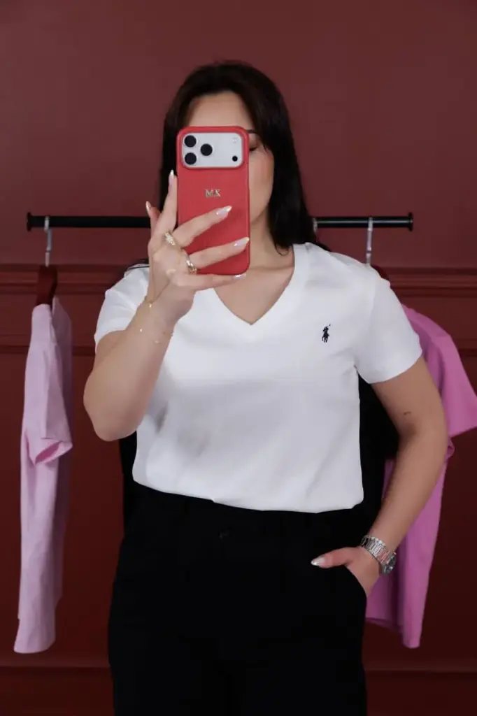 T-shirt Ralph Lauren Colle v femme
