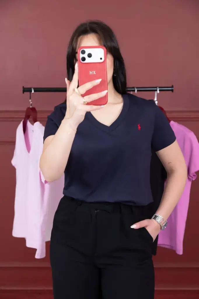 T-shirt Ralph Lauren Colle v femme