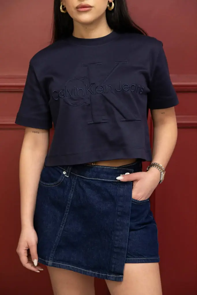 T-shirt CK Bleu femme