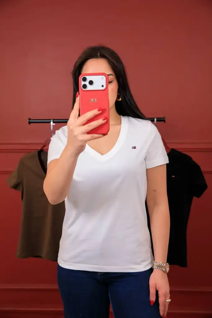 T-shirt Tommy Hilfgier Colle V femme