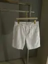 Short en lin Blanc