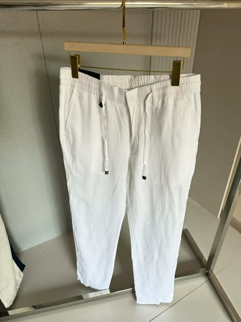 Pant en lin Blanc Loro Piana 