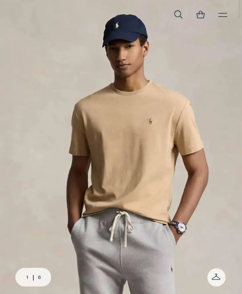 T-shirt Custom Slim Fit en coton doux biege