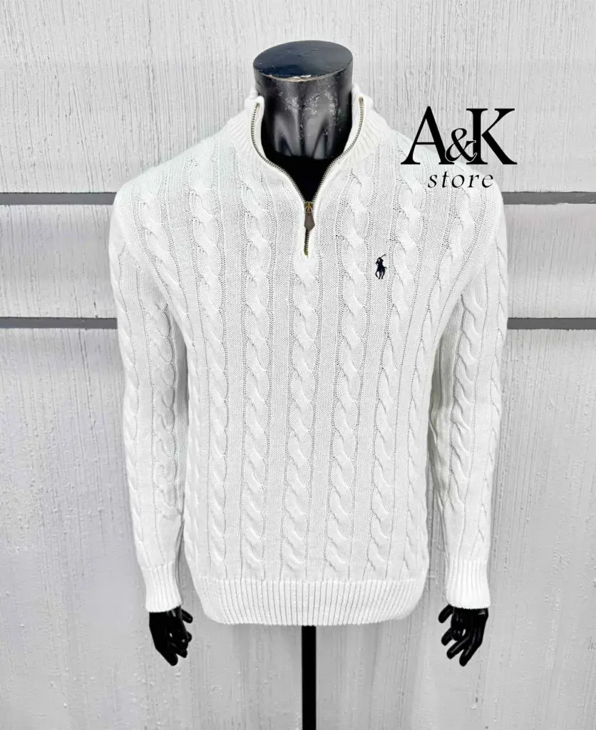 Ralph Lauren zip blanc