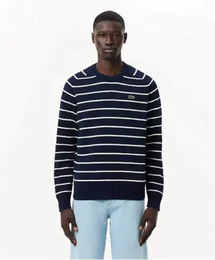 Triko Lacoste Rayée Bleu 