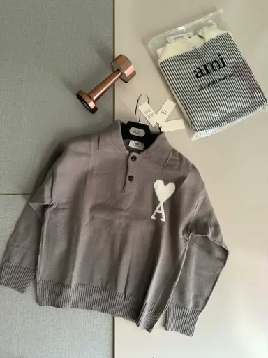 Polo Ami Gris unisexe
