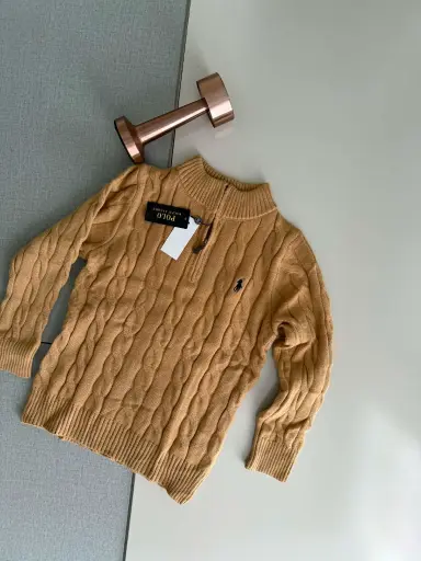 Triko Ralph Lauren Zip Biege 