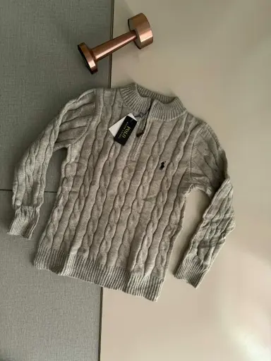 Triko Ralph Lauren Zip Gris
