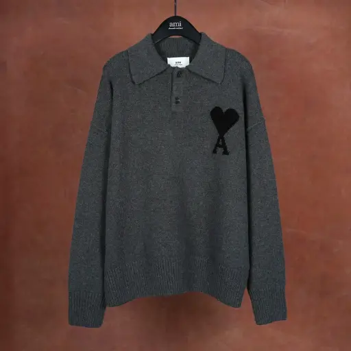 Polo Ami Paris Gris 