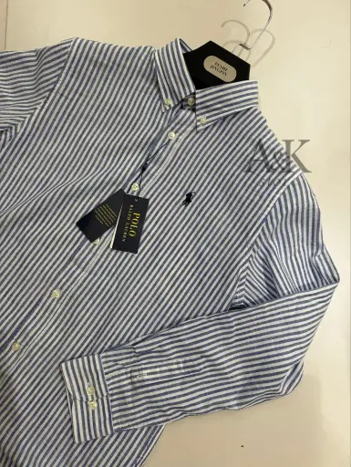 Chemise en lin rayé Custom Fit 