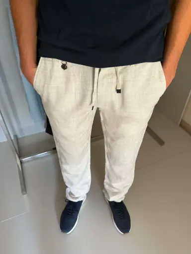 Pant en lin Beige Loro Piana 